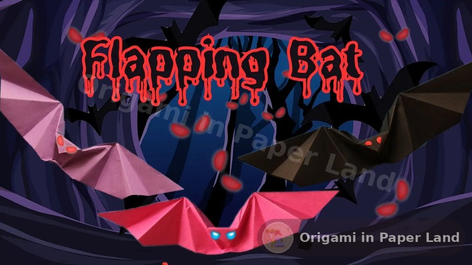 Flapping origami bats